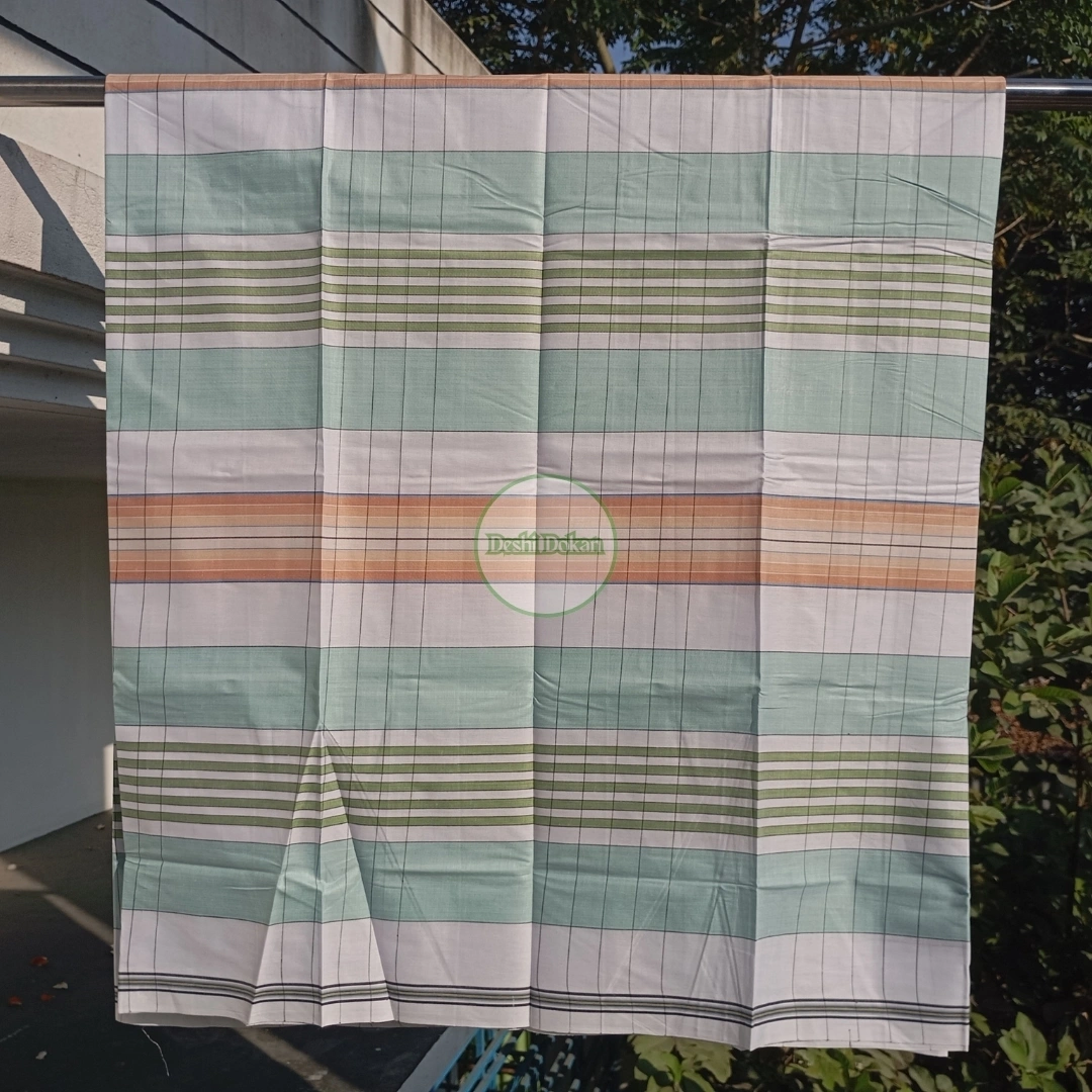 সিরাজগঞ্জের ঐতিহ্যবাহী চিকন সুতার লুঙ্গি (২ পিস লাইট) - Image 3